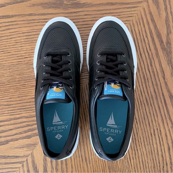 SPERRY Soletide Sneakers - Black Leather - Picture 8 of 13